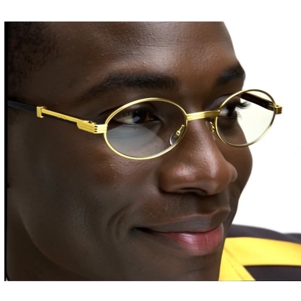 Gold Round Glasses Fashion Eyewear Men Women Sophisticated Shades Gafas Lentes